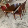 Bộ Bàn Ăn Louis XVI 1m4 + Ghế Louis King Chair