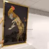 Tranh Kiếng Gà Trống Vẽ ngược 1 Mặt - 1 Mặt Xuôi