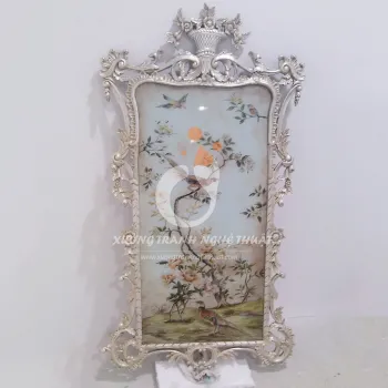 Tranh Kiếng Vẽ Ngược Khung Trạm Trổ XTT1