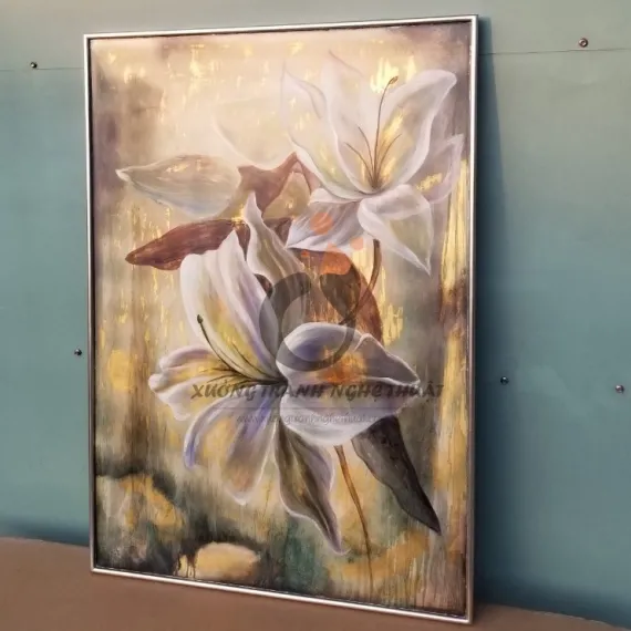 Tranh Hoa Ly Giả Cổ Vẽ Trên Nền Đồng