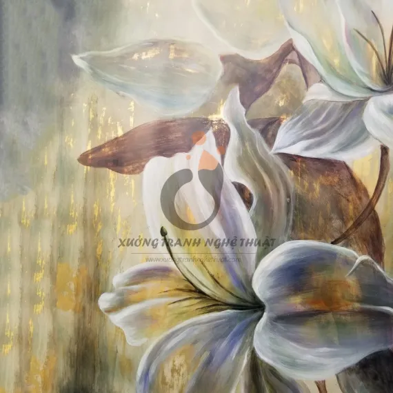 Tranh Hoa Ly Giả Cổ Vẽ Trên Nền Đồng
