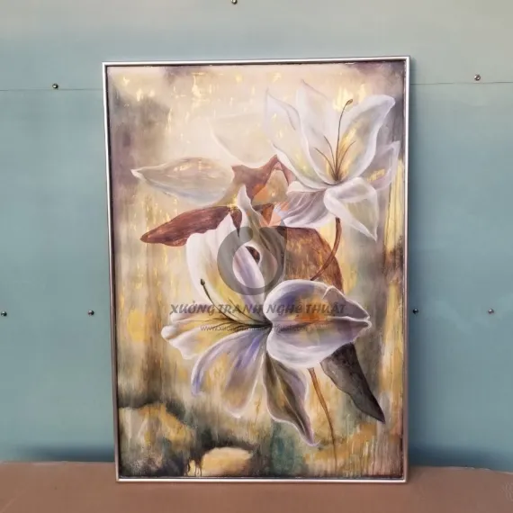 Tranh Hoa Ly Giả Cổ Vẽ Trên Nền Đồng