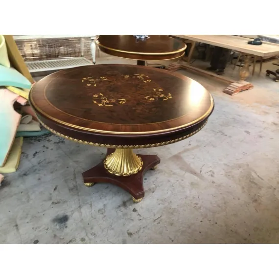 Bàn Ăn Tròn 1m2 Cổ Điển Phong Cách Châu Âu Bàn Ăn Tròn 1m2 Cổ Điển Phong Cách Châu Âu