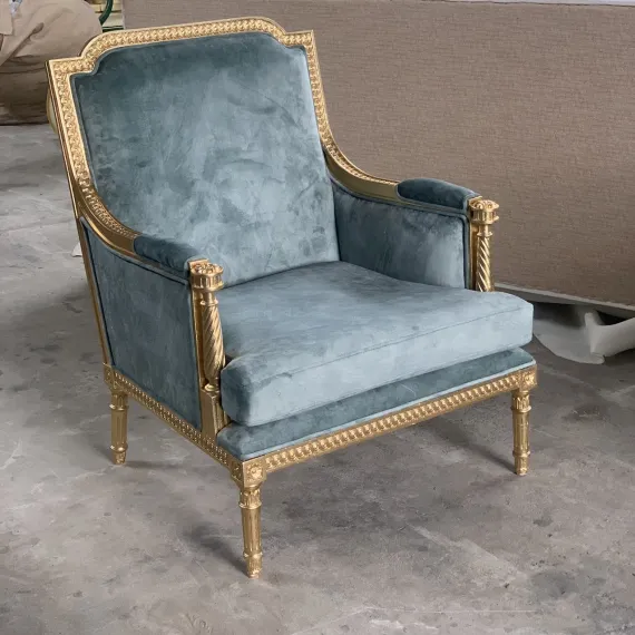 Sofa Louis XVI Kati Dán Lá Vàng