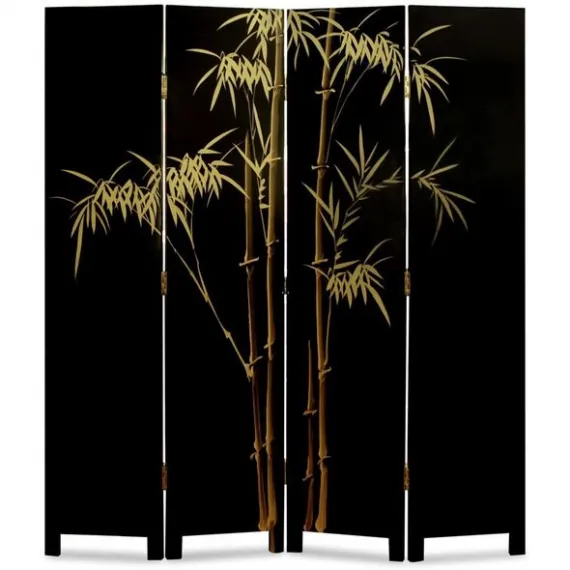 Tranh Bình Phong Vẽ Tùng Hạc Diên Niên Dán Lá Đồng 04 Tấm