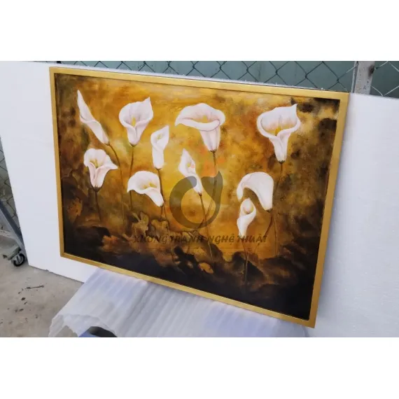 Tranh Hoa Loa Kèn Vẽ Xuôi