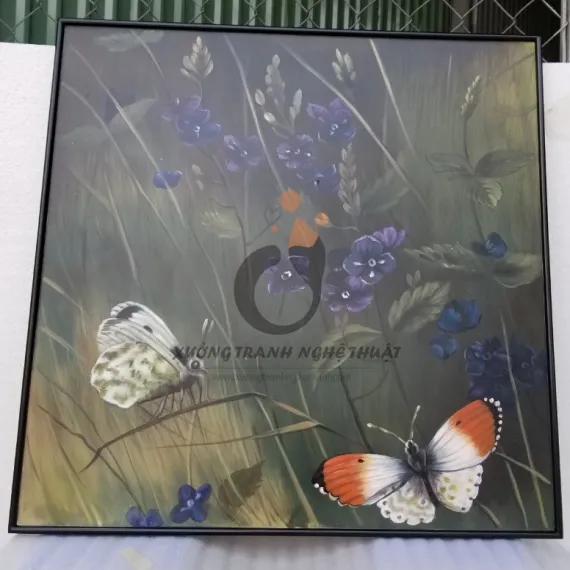Tranh Hoa Và Bướm Vẽ Xuôi