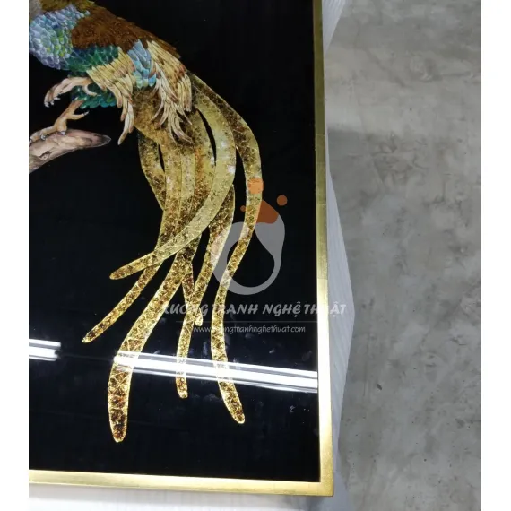 Tranh Kiếng Gà Trống Vẽ Ngược 1 Mặt