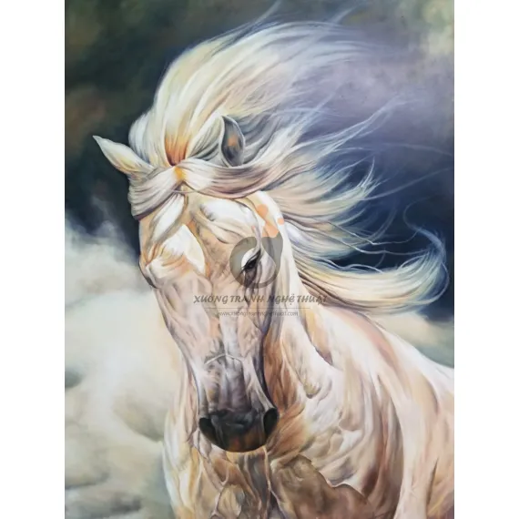 Tranh Ngựa Dũng Mãnh Vẽ Theo Phong Cách Châu Âu
