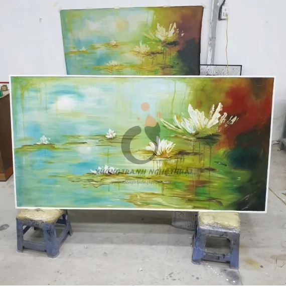 Tranh Sơn Dầu Hoa Súng