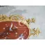 Tranh Kiếng Đôi Chim Trĩ Hình Oval Dát Vàng Nền Đỏ Tranh Kiếng Đôi Chim Trĩ Hình Oval Dát Vàng Nền Đỏ