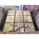 Bộ Tranh Kiếng Hoa Đào 09 Tấm Vẽ Ngược Trên Nền Đồng