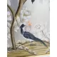 Cặp Tranh Chim Trên Cành Cây Hoa Vẽ Trên Nền Vải Bố Dát Bạc