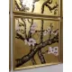 Bộ Tranh Kiếng Hoa Đào 09 Tấm Vẽ Ngược Trên Nền Đồng