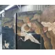 Tranh Bình Phong 06 Tấm Vẽ Bầy Hạc Trên Nền Vải Bố