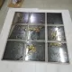Bộ Tranh Kiếng Hoa Đào 09 Tấm Vẽ Ngược Trên Nền Bạc Dặm Xanh