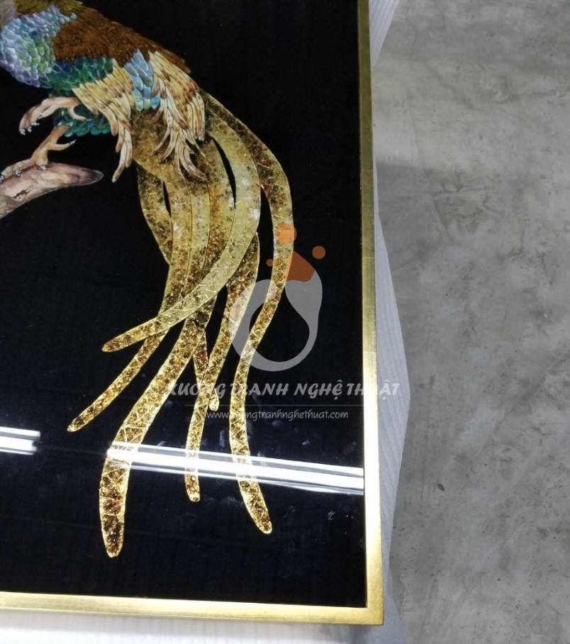 Tranh Kiếng Gà Trống Vẽ Ngược 1 Mặt