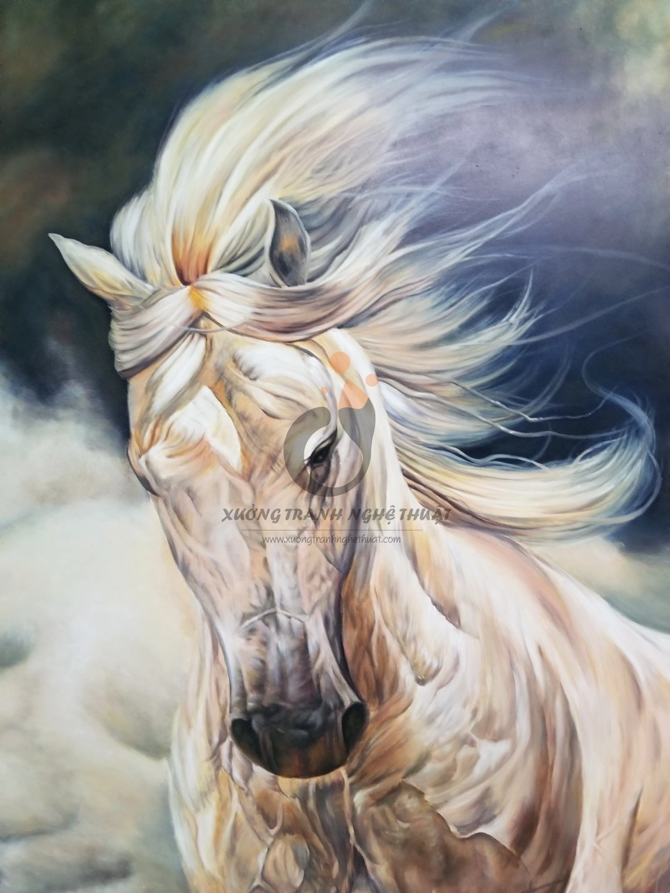 Tranh Ngựa Dũng Mãnh Vẽ Theo Phong Cách Châu Âu